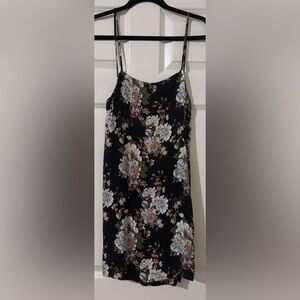 Reformation Black Floral Mini Dress